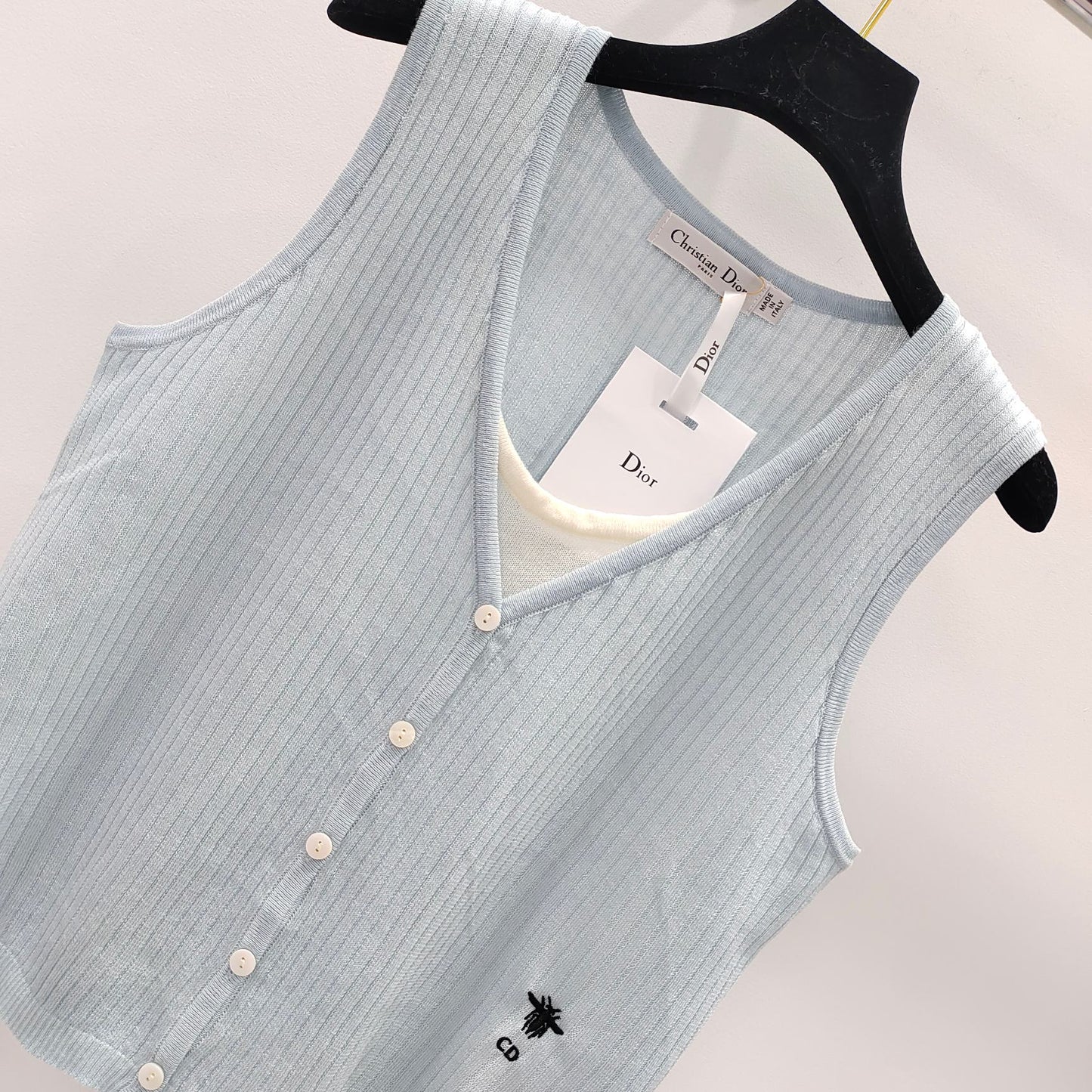 Skin-friendly linen mulberry silk U+V collar fake two-piece set fashionable vest