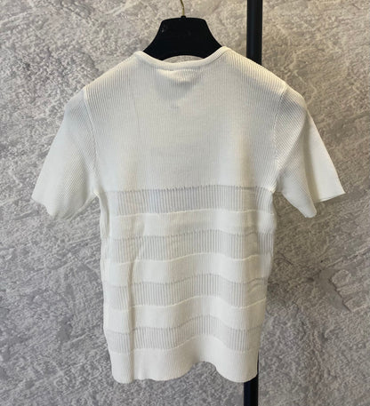 Knitted crew neck short sleeves