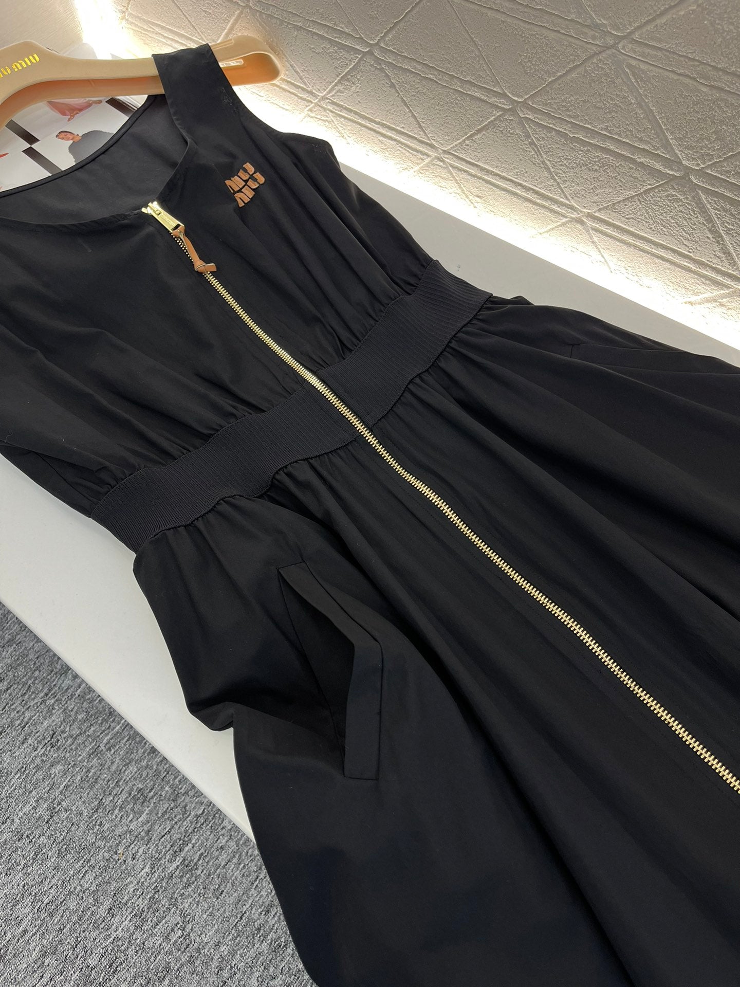 MM waist zipper long skirt