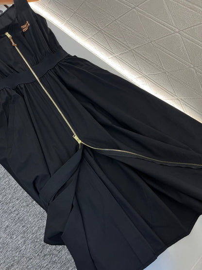 MM waist zipper long skirt