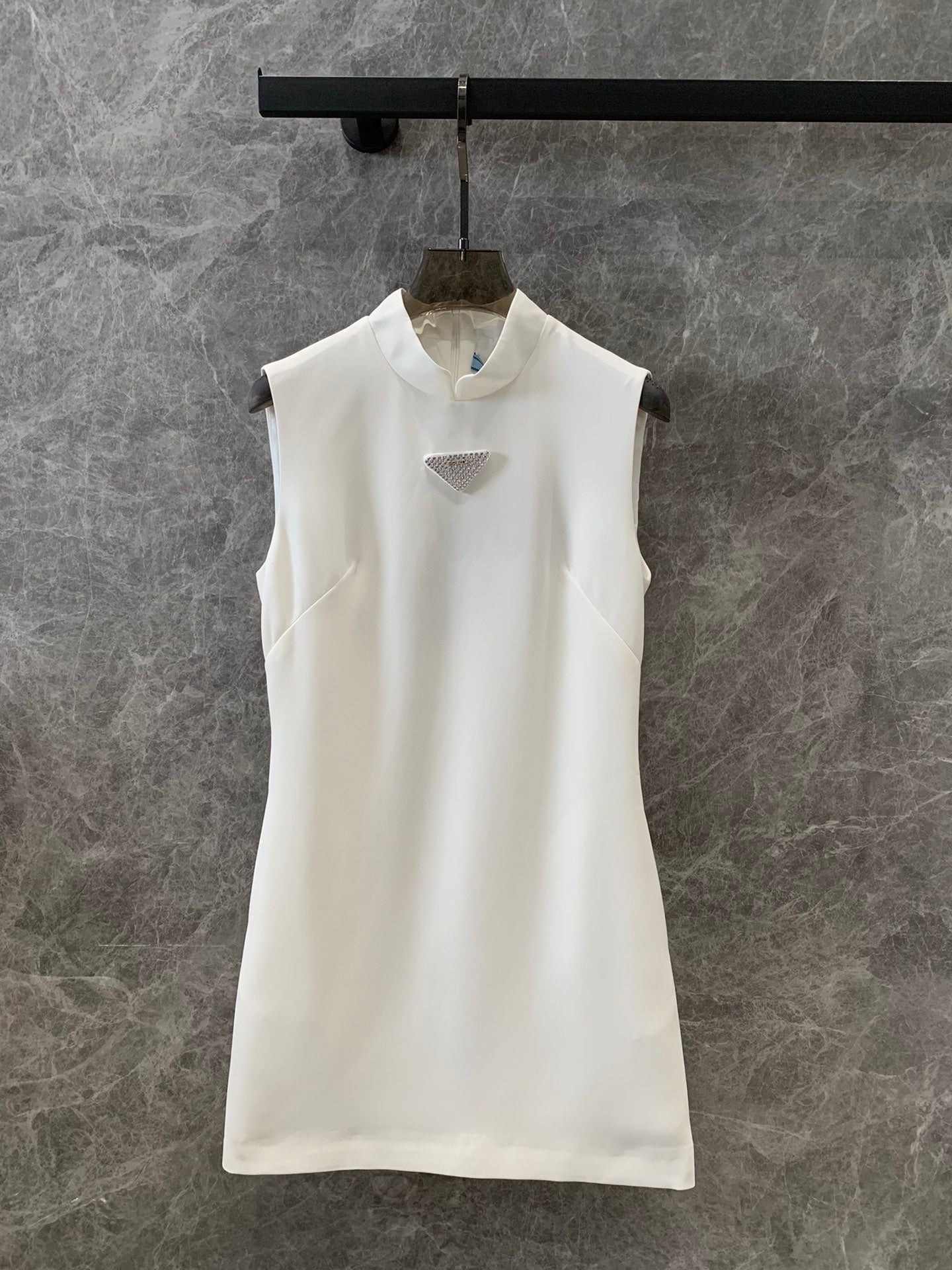 Simple stand collar dress