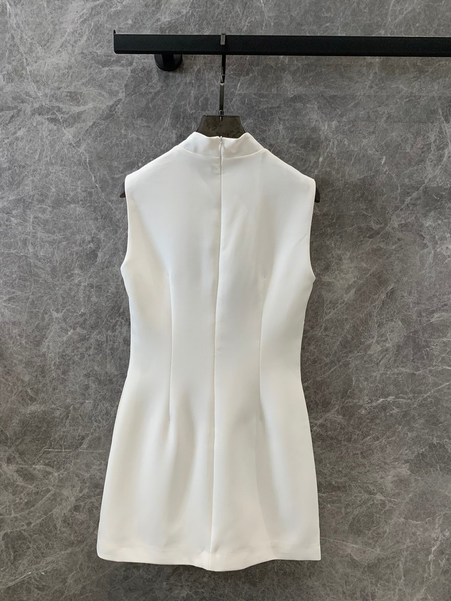 Simple stand collar dress