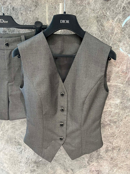 Waist vest skirt suit