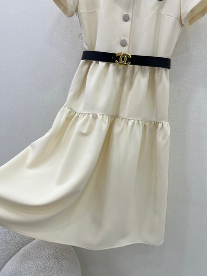 Simple waist long skirt