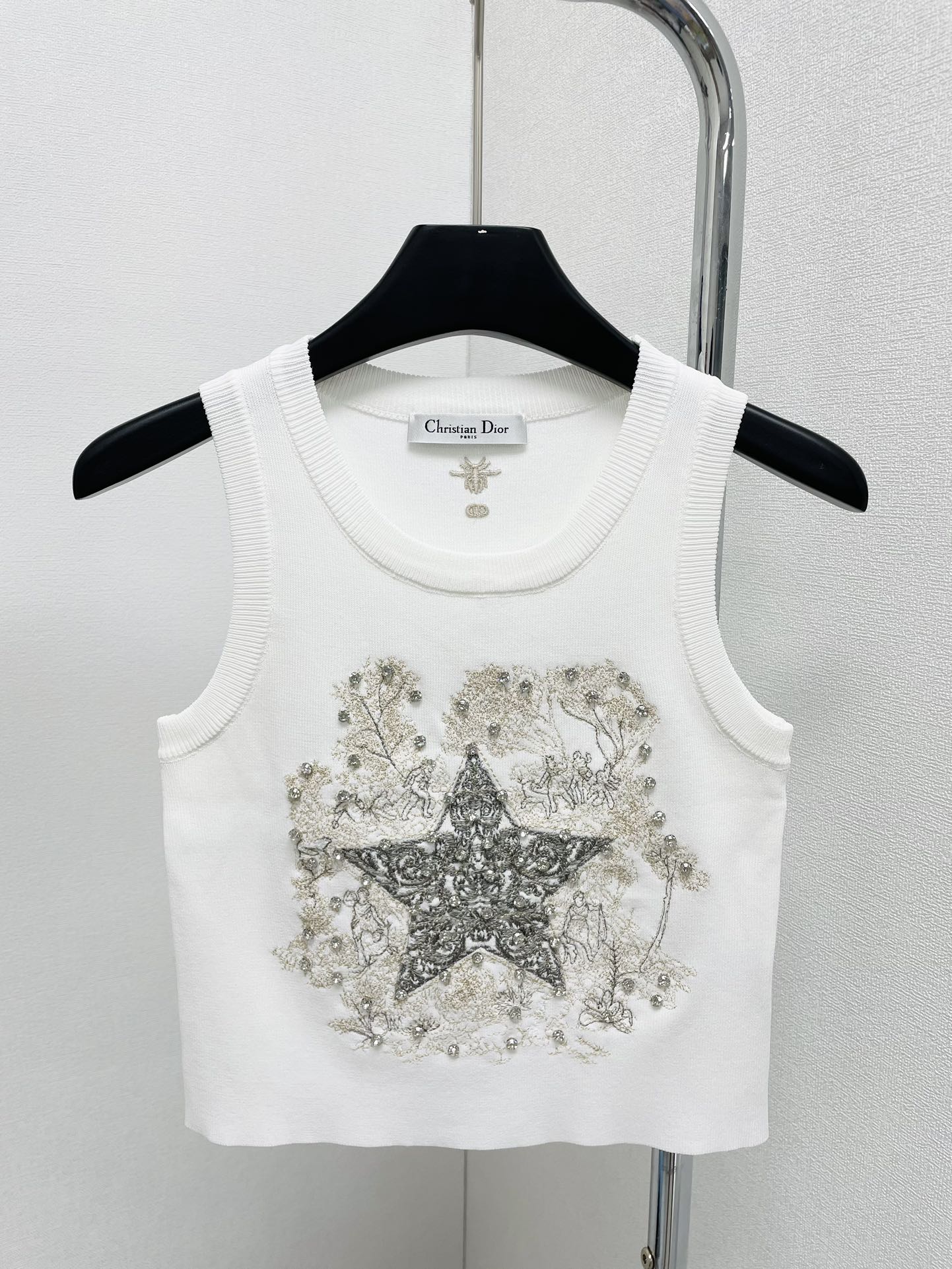 Star embroidered vest