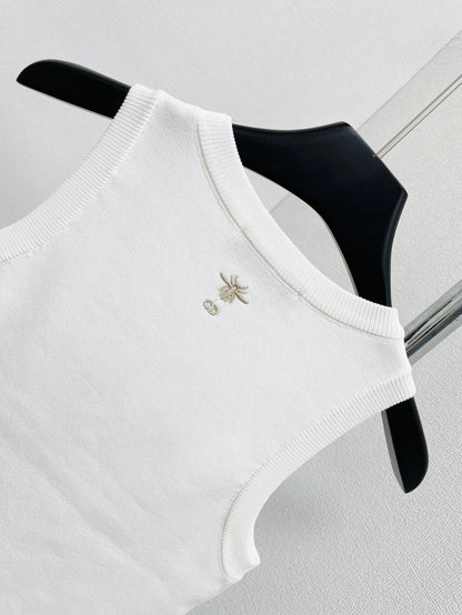 Star embroidered vest