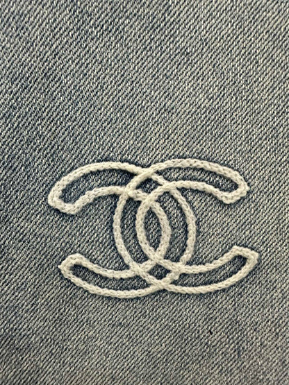 Jeans with small logo embroidery