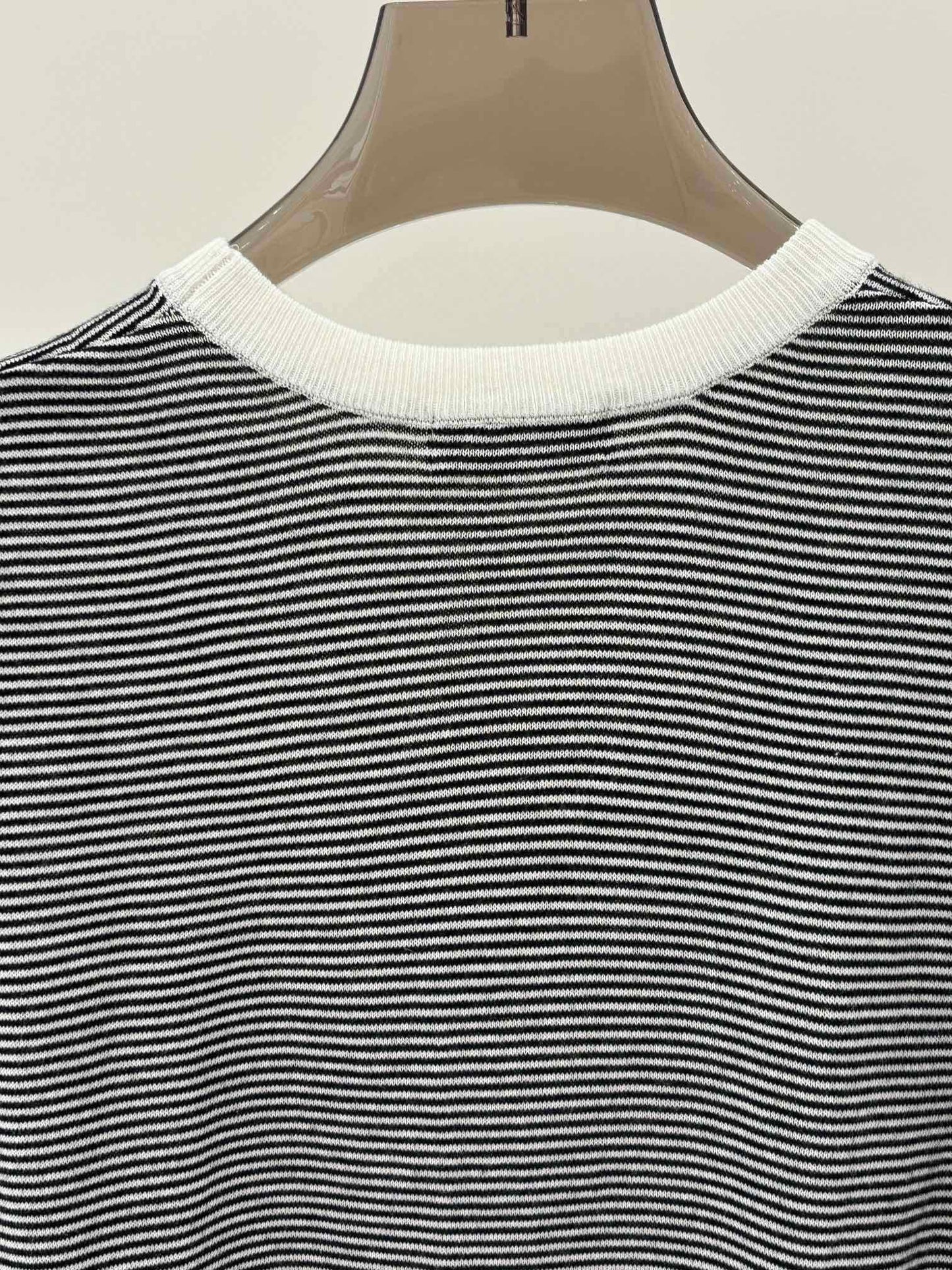 MM new striped color letter pattern knitted long sleeve