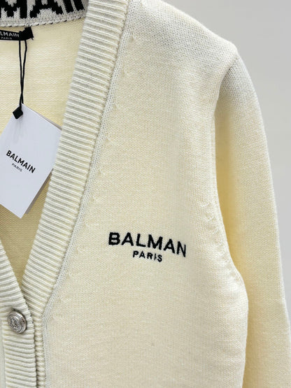 BA new minimalist letter logo knitted cardigan